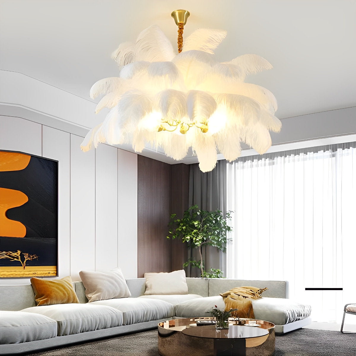 Stunning Bronze Crystal Ceiling Light Fixture