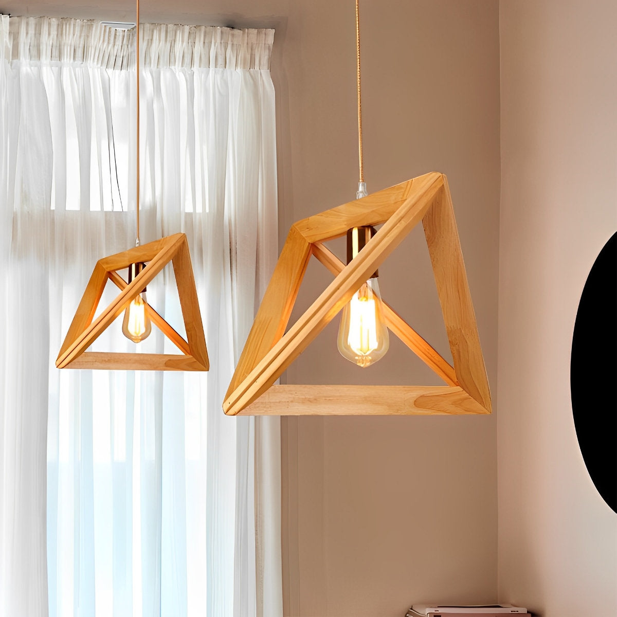 Simple Wooden Modern Pendant Light Fixture Lamp - Halri