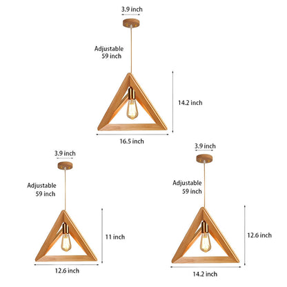 Simple Wooden Modern Pendant Light Fixture Lamp
