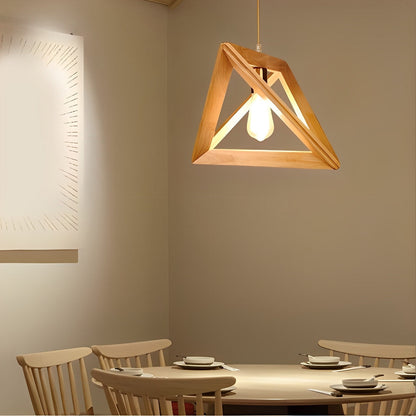 Simple Wooden Modern Pendant Light Fixture Lamp