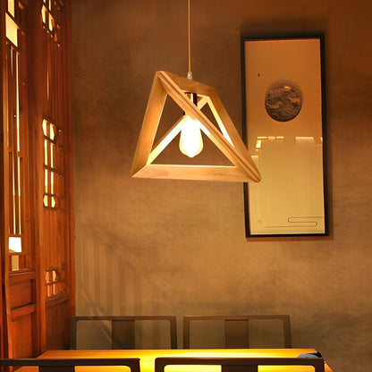 Simple Wooden Modern Pendant Light Fixture Lamp