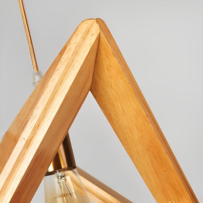 Simple Wooden Modern Pendant Light Fixture Lamp