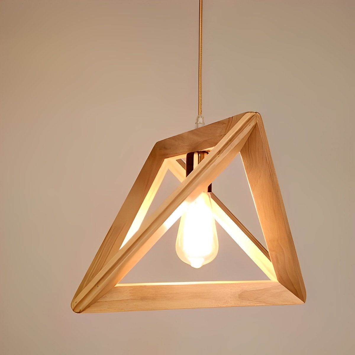 Simple Wooden Modern Pendant Light Fixture Lamp