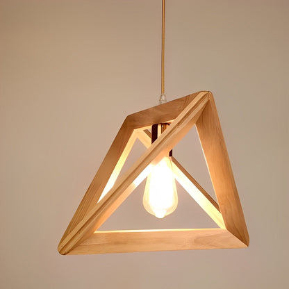 Simple Wooden Modern Pendant Light Fixture Lamp