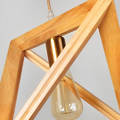 Simple Wooden Modern Pendant Light Fixture Lamp