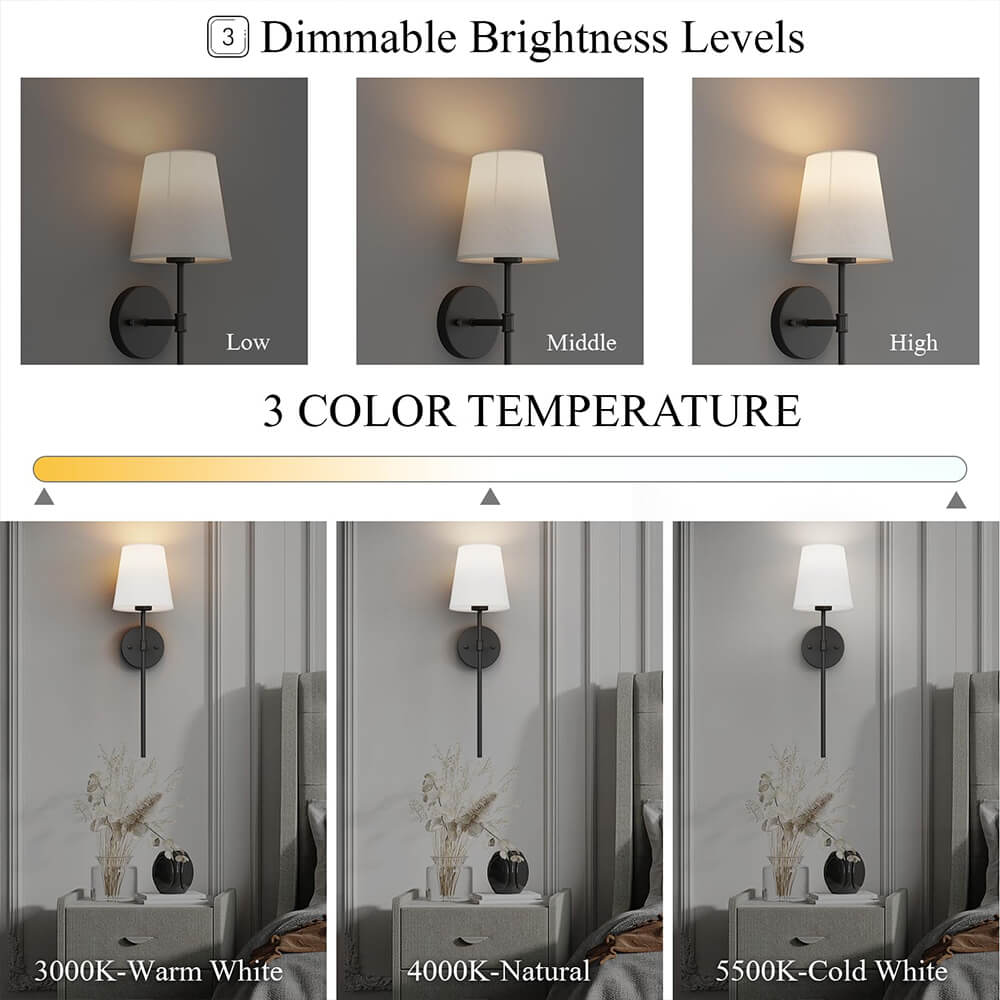 Soft LED Wall Sconce Set with Free Bulbs