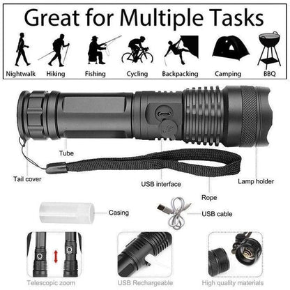 High Power Rechargeable LED Torch Light
