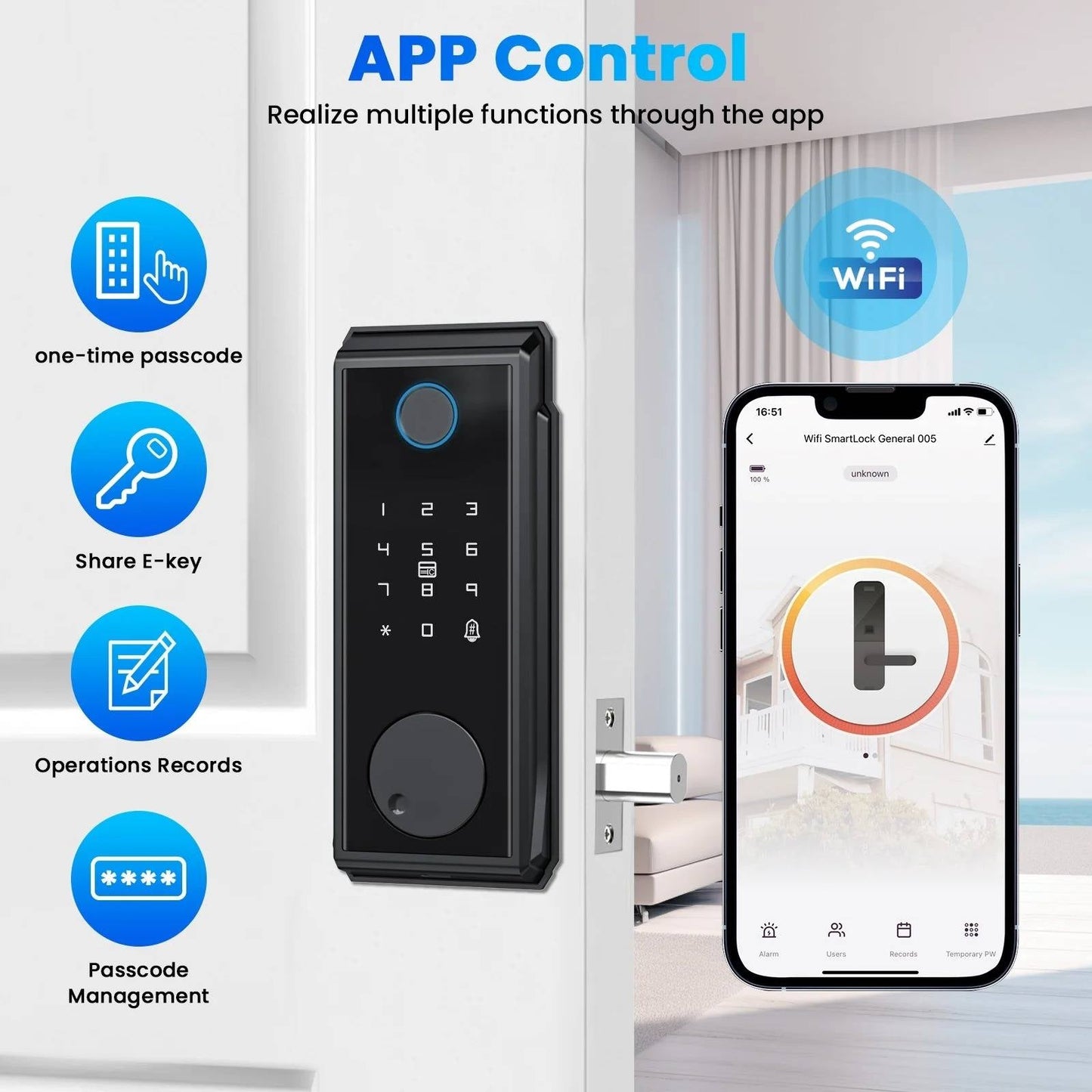 Electronic Touchscreen Home Door Lock