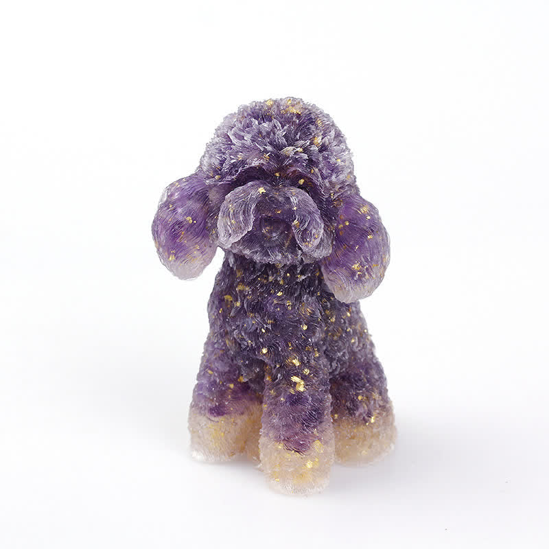 Wunderschöne Hundefigur aus Edelsteinen