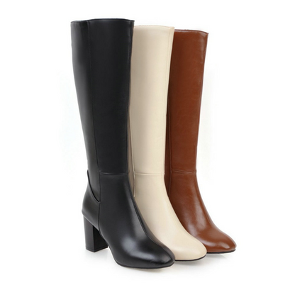 Premium Vegan Leather Zip Boots for Women
