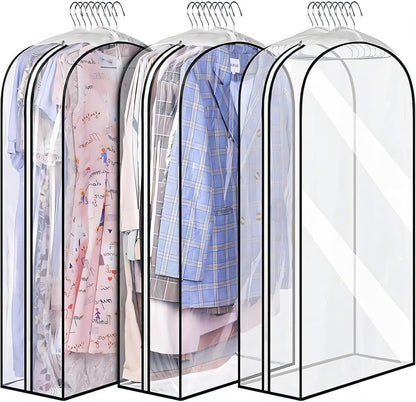 Transparente Kleideraufbewahrungsbeutel mit Reißverschluss – 3er-Pack