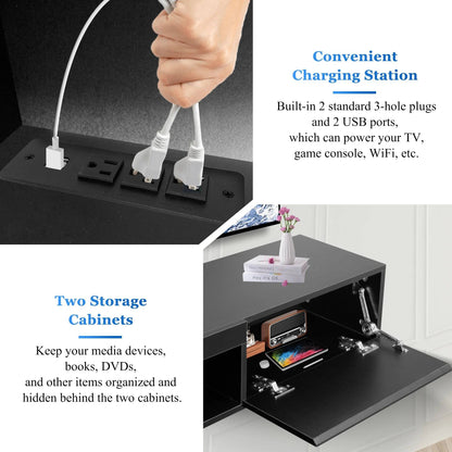 Wall Mount Slim TV Shelf