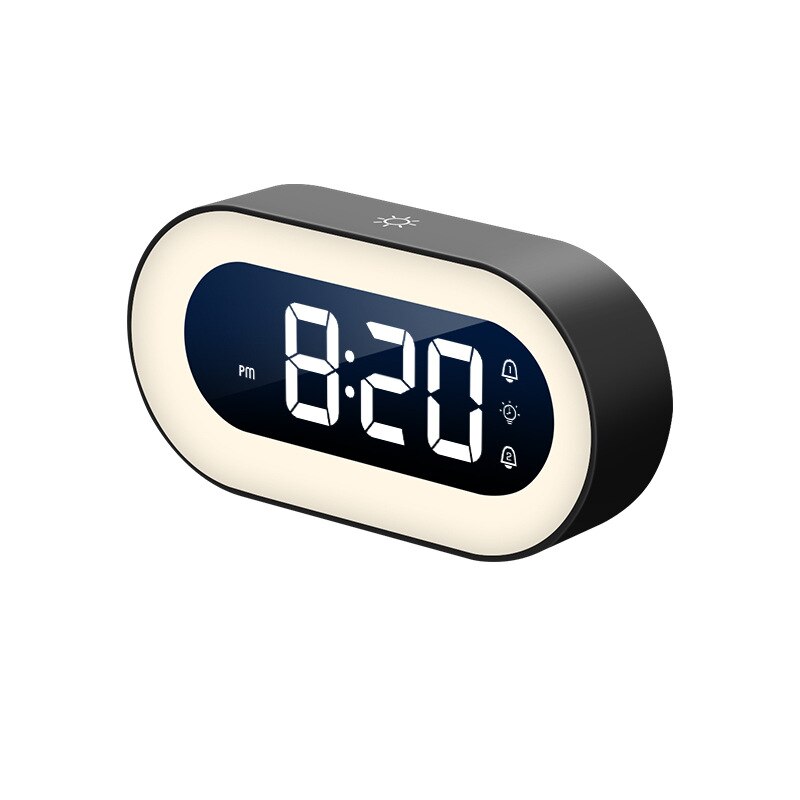 Kompakter LED-Nachtlicht-Wecker