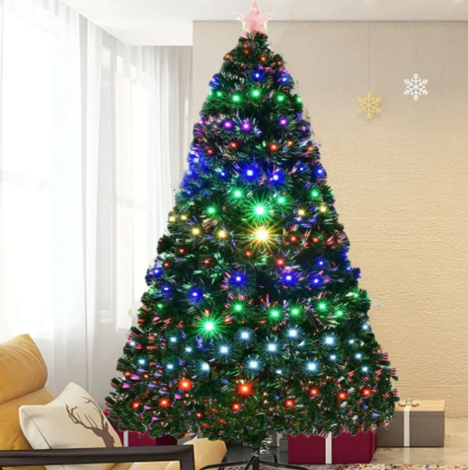 Tall Deluxe Pre-Lit Artificial Christmas Tree - Halri