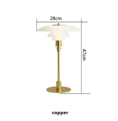Schöne Glas-Tischlampe