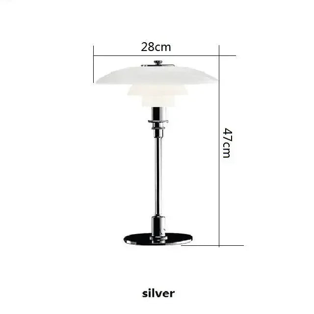 Schöne Glas-Tischlampe