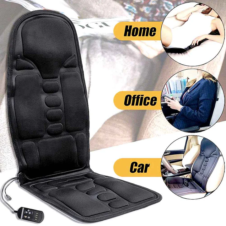 Relaxing Massage Seat Pad With Warm Back Support Cushion