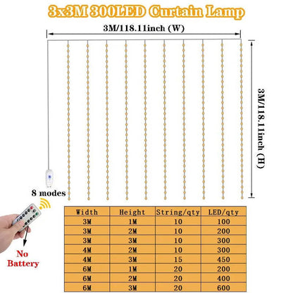 String Fairy Light Curtains