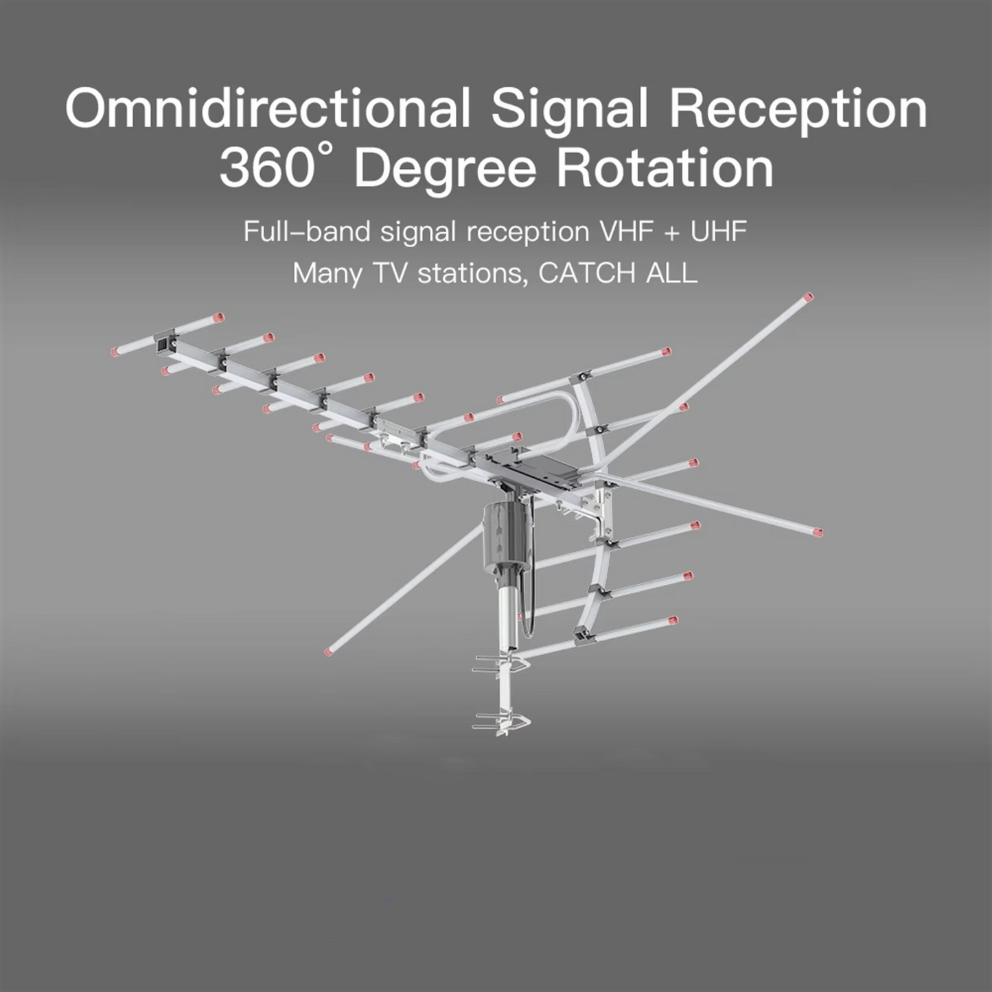 Long Range Digital Outdoor TV Antenna for Free Channels