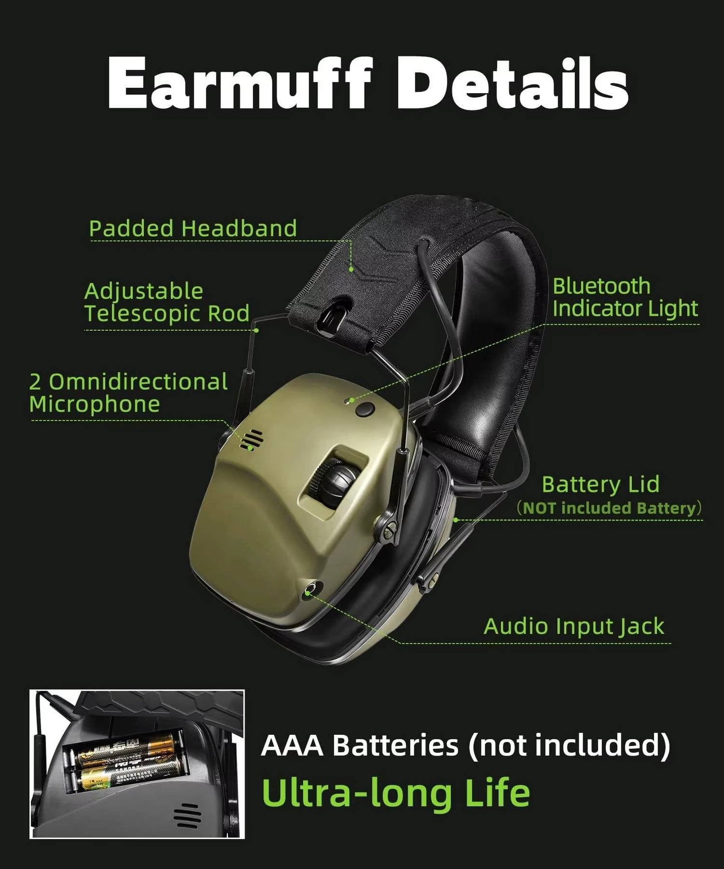 Gun Range Hearing Protection Ear Muffs