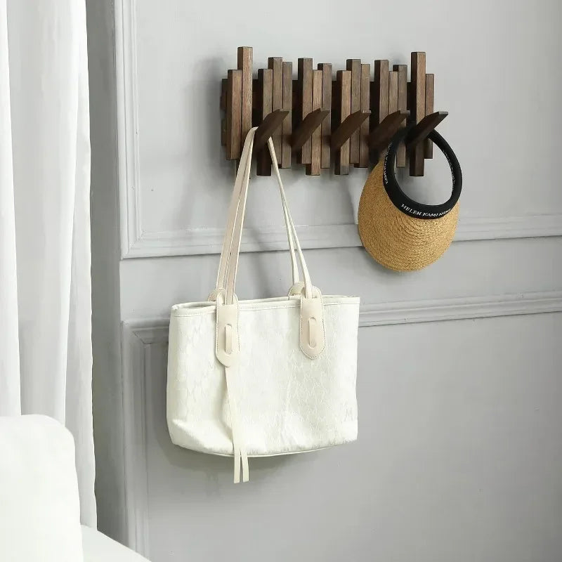 Reclaimed Wooden Wall Hook Rack Flip Down Hanger - Halri