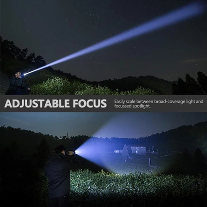 Bright Rechargeable LED Torch - 90,000 Lumens High Power Flashlight