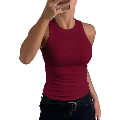 Damen-Sport-Tanktop mit Rippstrick