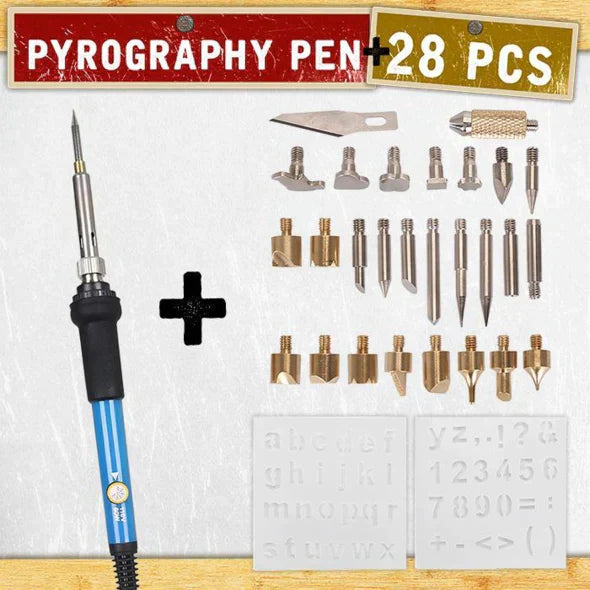 Professional Wood Burning Art Tool Set 28 Pieces