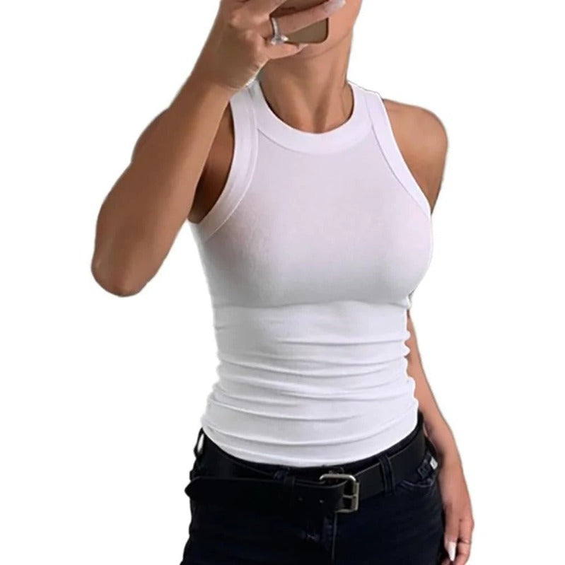 Damen-Sport-Tanktop mit Rippstrick