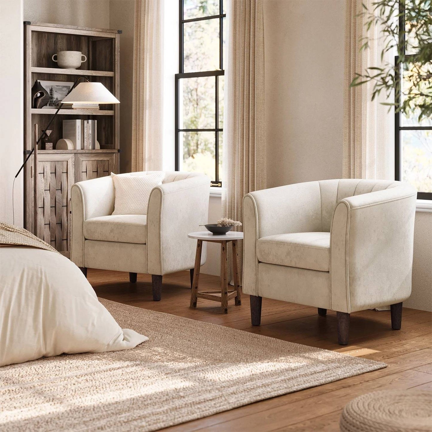 Comfortable Living Room Chair with Stool