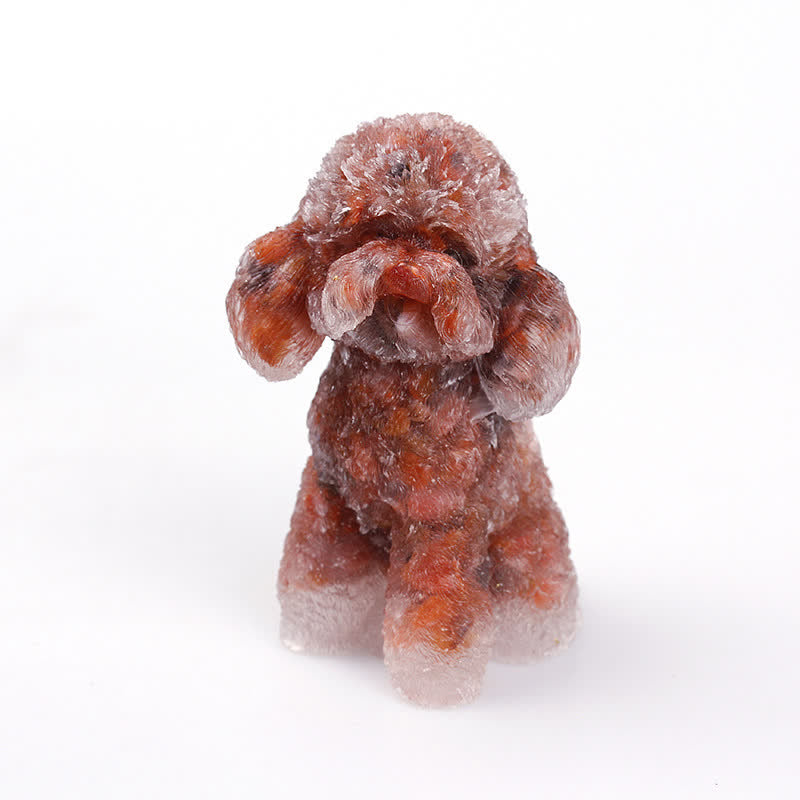 Wunderschöne Hundefigur aus Edelsteinen