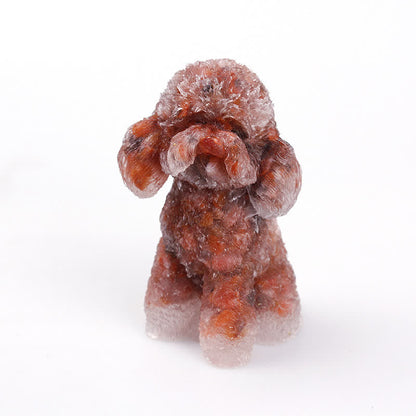 Wunderschöne Hundefigur aus Edelsteinen