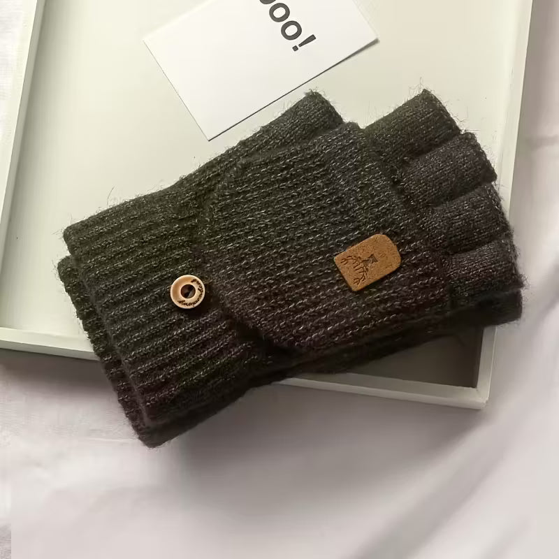 Warme fingerlose Winterhandschuhe für Herren