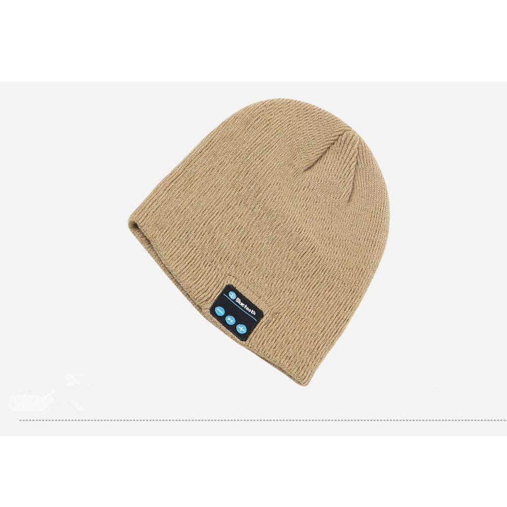 Warme Beanie-Mütze mit kabellosen Bluetooth-Kopfhörern und Mikrofon