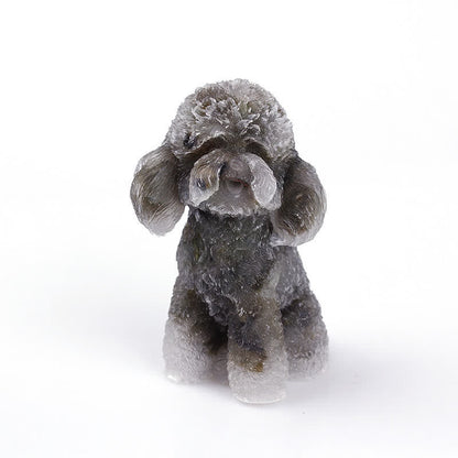 Wunderschöne Hundefigur aus Edelsteinen