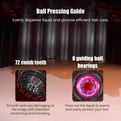 Relaxing Hair Growth Massager with Red Light Therapy