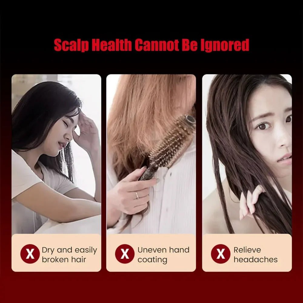 Relaxing Hair Growth Massager with Red Light Therapy