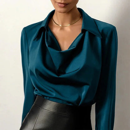 Luxurious Ladies Silk Button Down Shirt