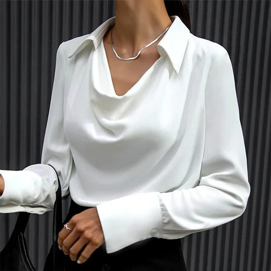 Luxurious Ladies Silk Button Down Shirt
