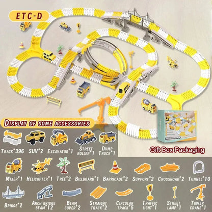 Rennstrecken-Set mit Rennwagen 