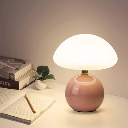 Simple Vintage Fungi Desk Lamp Soft Lighting