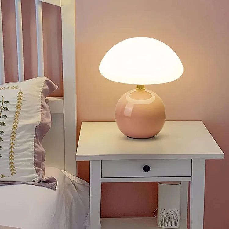 Simple Vintage Fungi Desk Lamp Soft Lighting