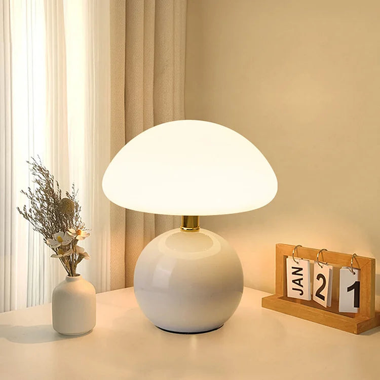 Simple Vintage Fungi Desk Lamp Soft Lighting