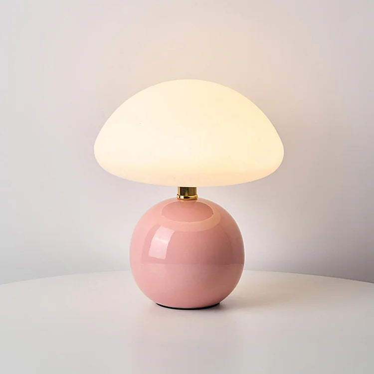 Simple Vintage Fungi Desk Lamp Soft Lighting