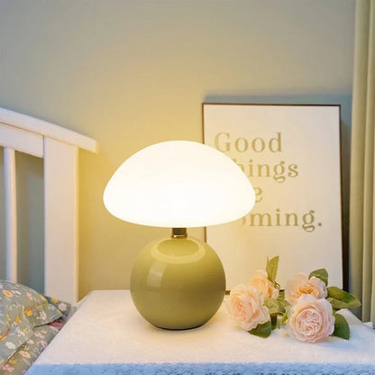 Simple Vintage Fungi Desk Lamp Soft Lighting