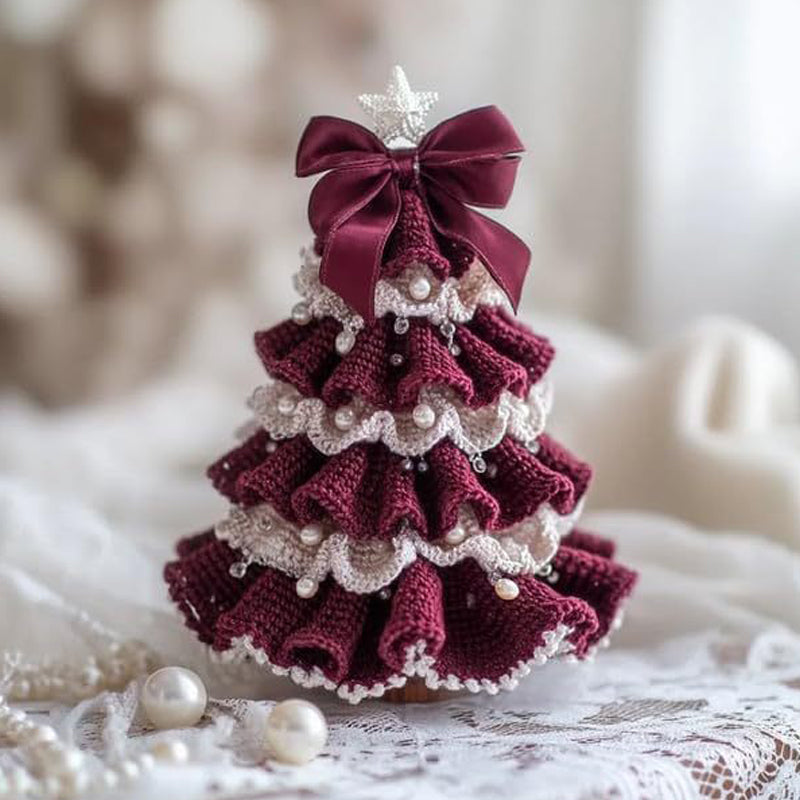 Wunderschöne gehäkelte Mini-Weihnachtsbäume 
