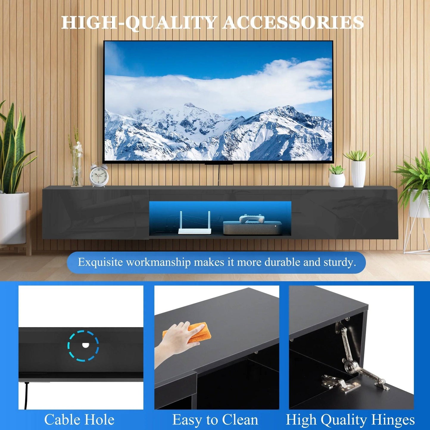 Wall Mount Slim TV Shelf