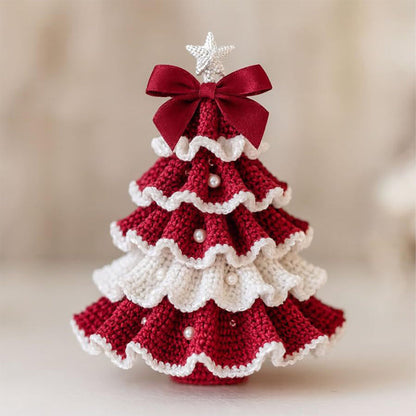 Wunderschöne gehäkelte Mini-Weihnachtsbäume 