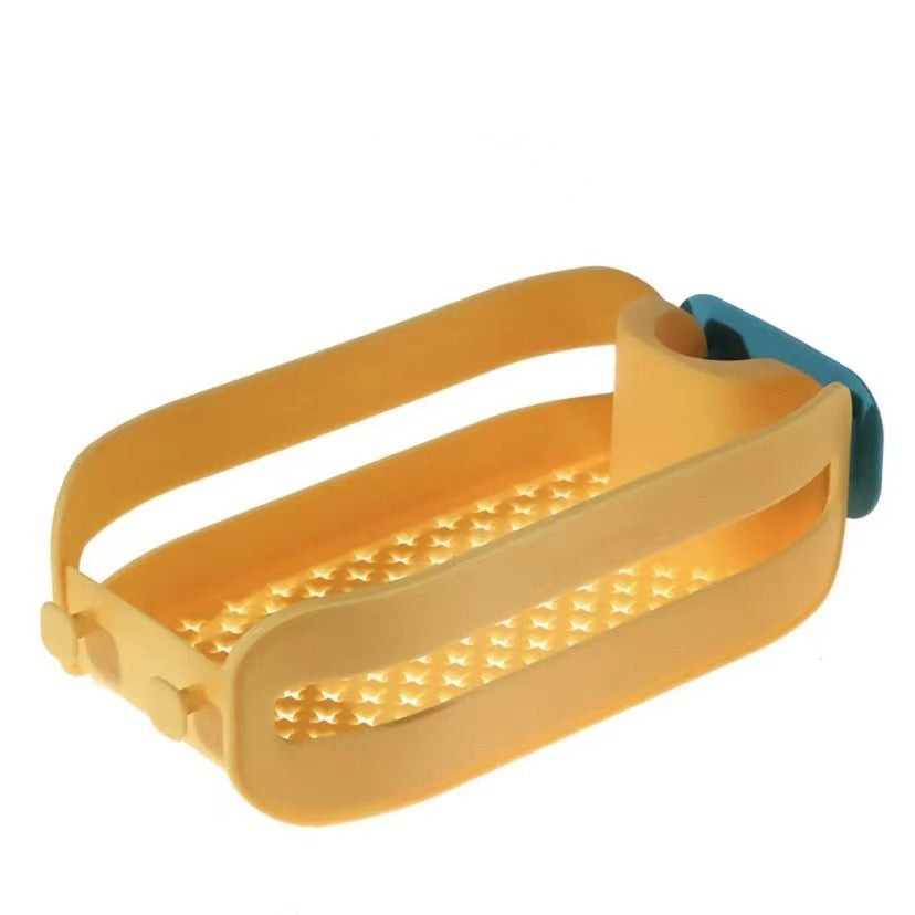 Platzsparender Spülbecken-Organizer mit Schwammhalter