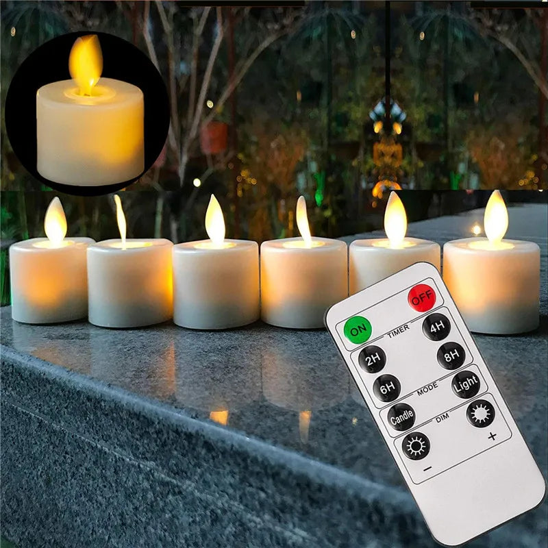 Warmes LED-Kerzenset mit Fernbedienung